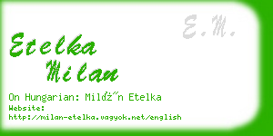 etelka milan business card